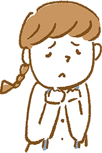 イラスト:悩んでいる女の子